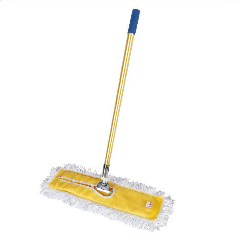 Yellow Cotton Dust Mop, Stainless Steel Handle
