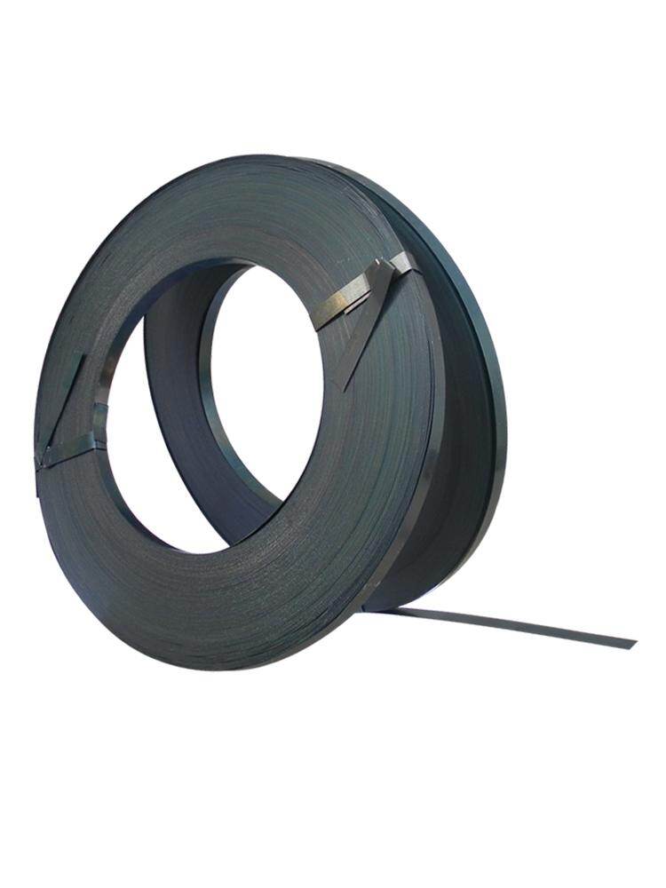 Blue Steel Strapping Band, Q235 Grade, 0.75 in Width, 0.035 in Thickness, 405 yd Length, Heat Treated, 1650 lb Tensile Strength