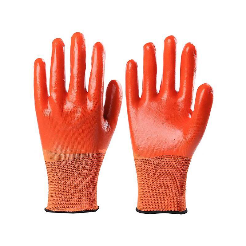 Nitrile Coated Full Finger Gloves, Gray, Pkg Qty 10