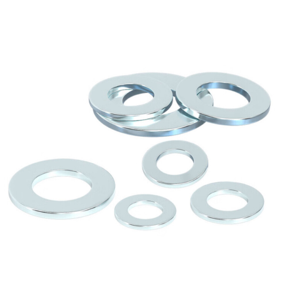 Carbon Steel Flat Washer, Zinc Plated, Large Size, Heavy Duty Type