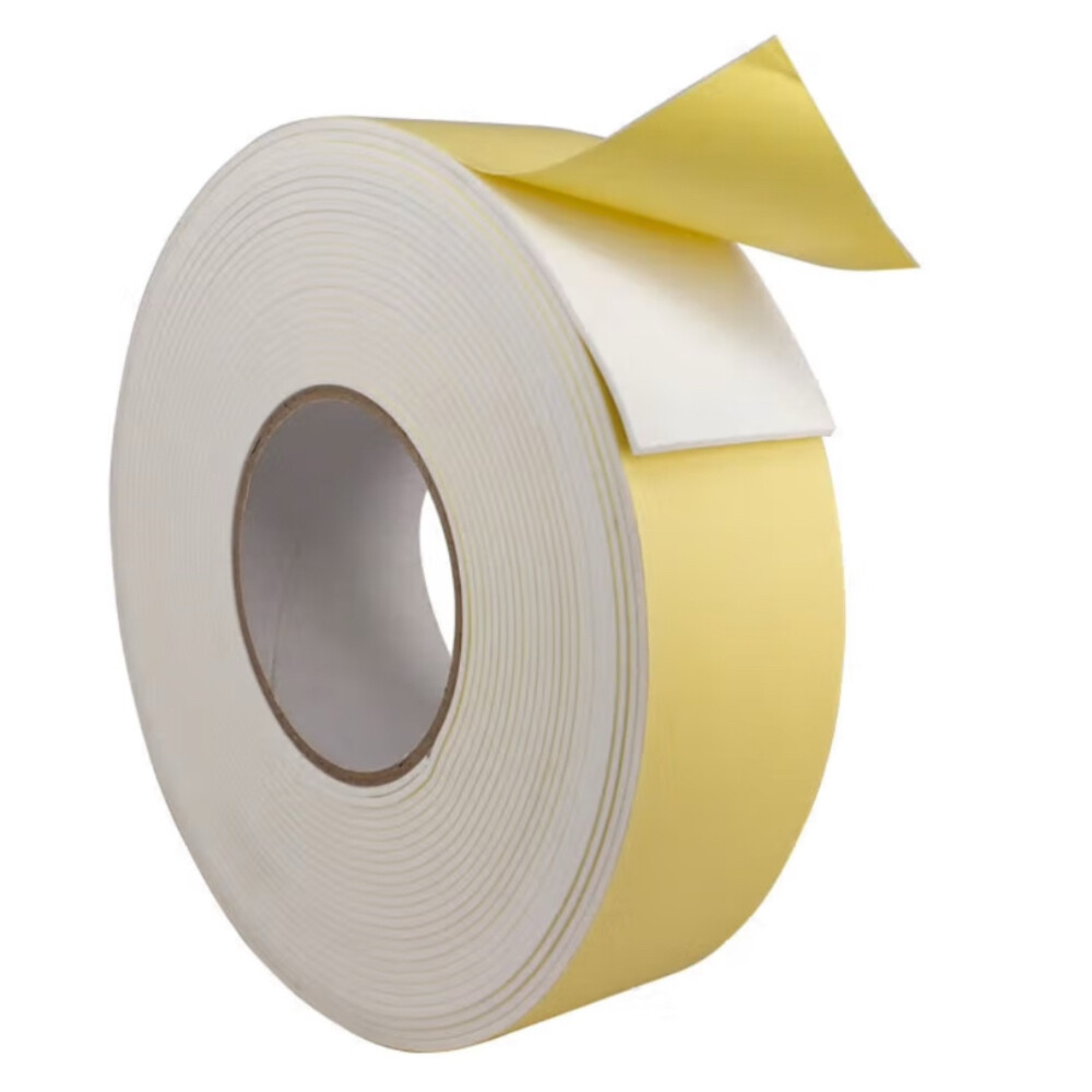 EVA Foam Double Sided Tape, White, 0.04 in Thickness, 0.47 in Width, 16.4 ft Length
