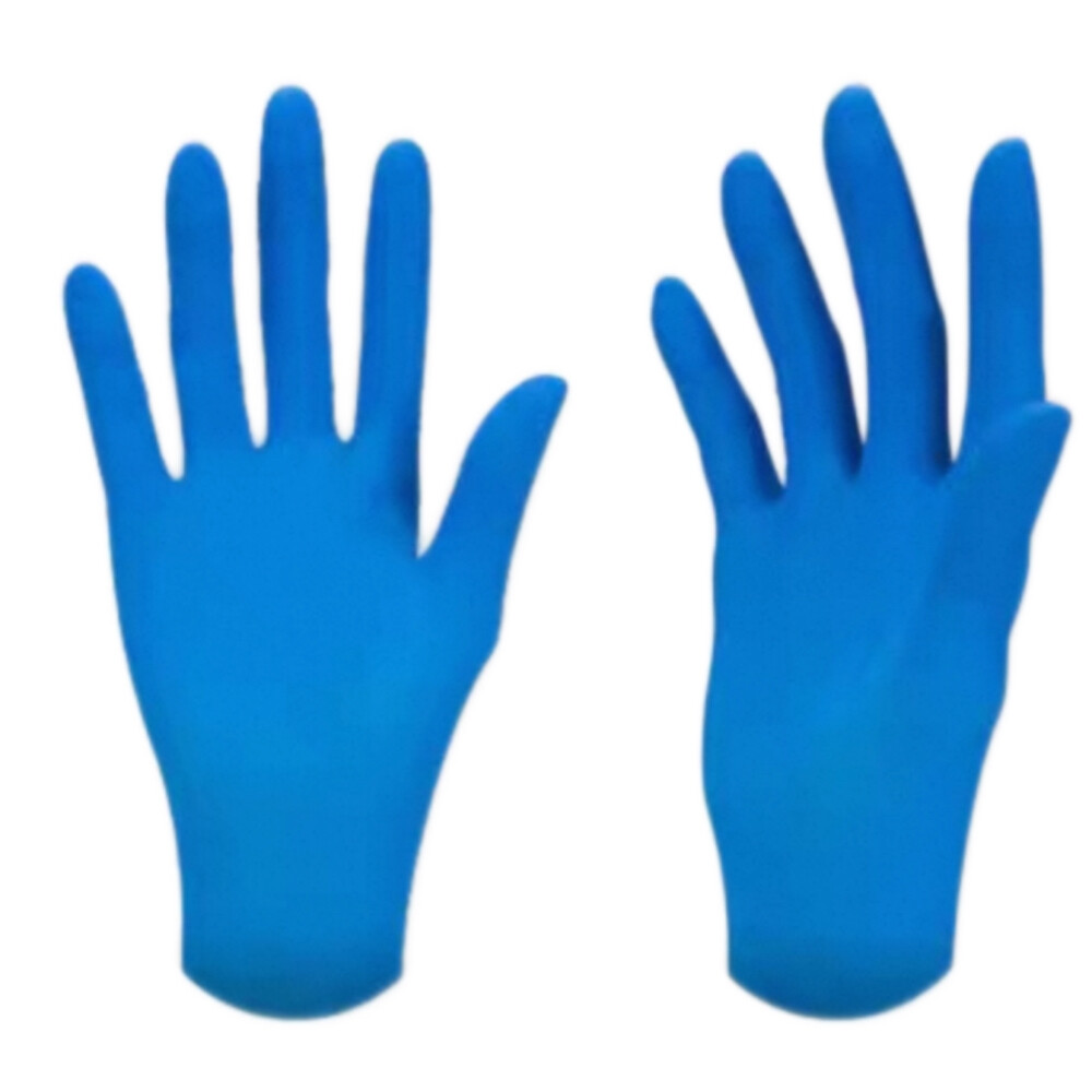 Disposable Dark Blue Nitrile Gloves, Pkg Qty 100