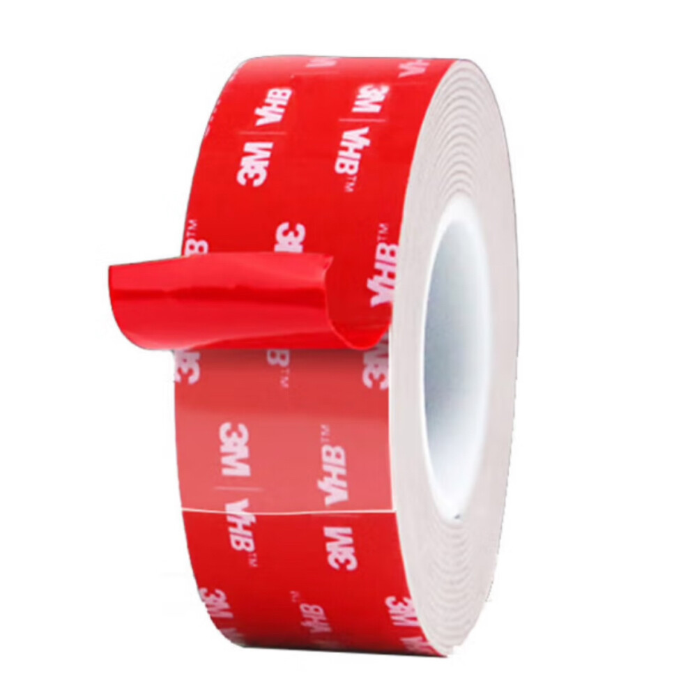 VHB Foam Double Sided Tape, Transparent, 0.0394 in Thickness, 0.79 in Width, 10 ft Length