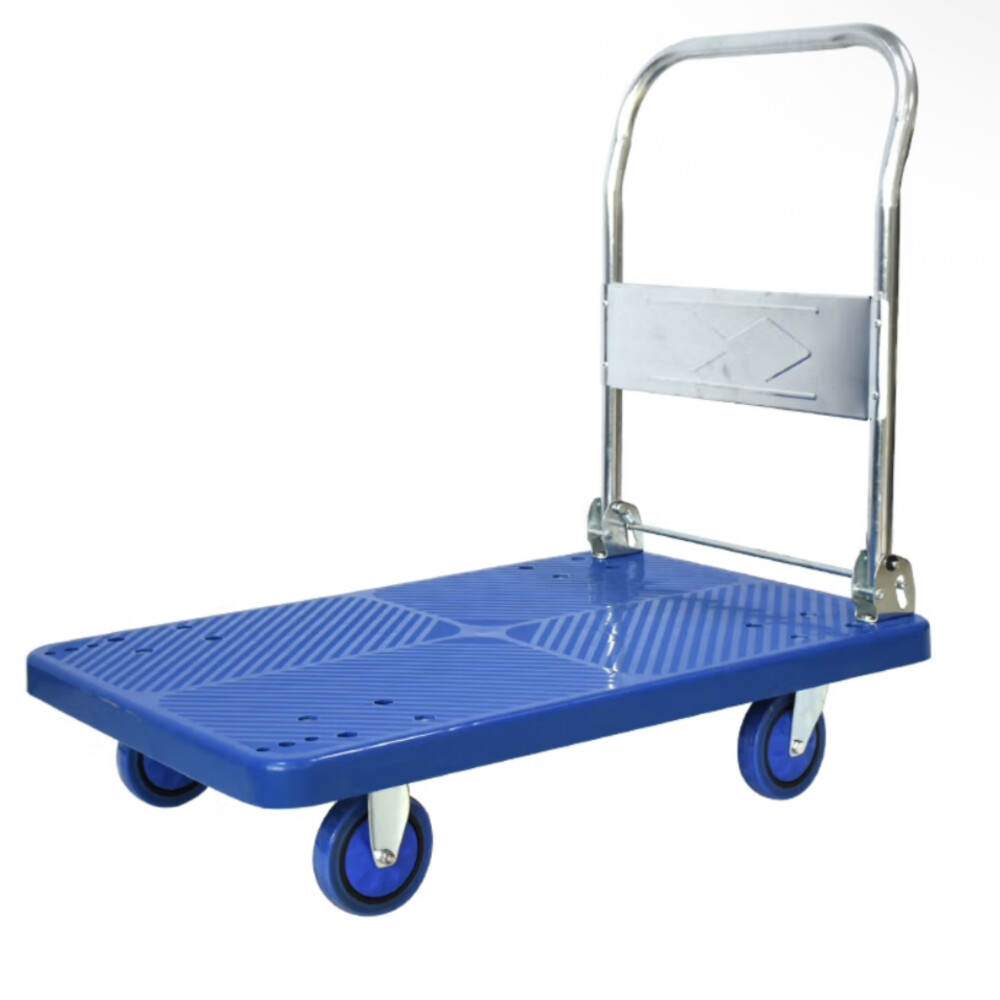 Folding Platform Truck, Reinforced Back Frame, Silent Flatbed, YL STC 13, 28.35 in Length, 18.90 in Width