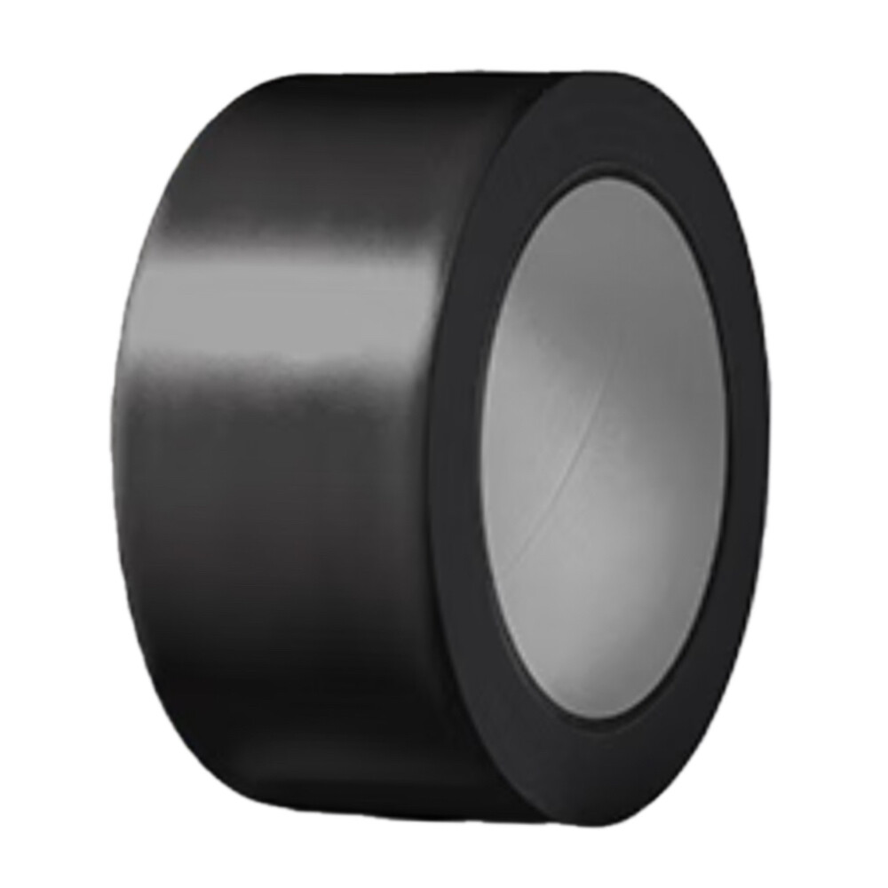 PVC Warning Tape, Black, Thickness 0.006 in, Width 1.969 in, Length 108.27 ft