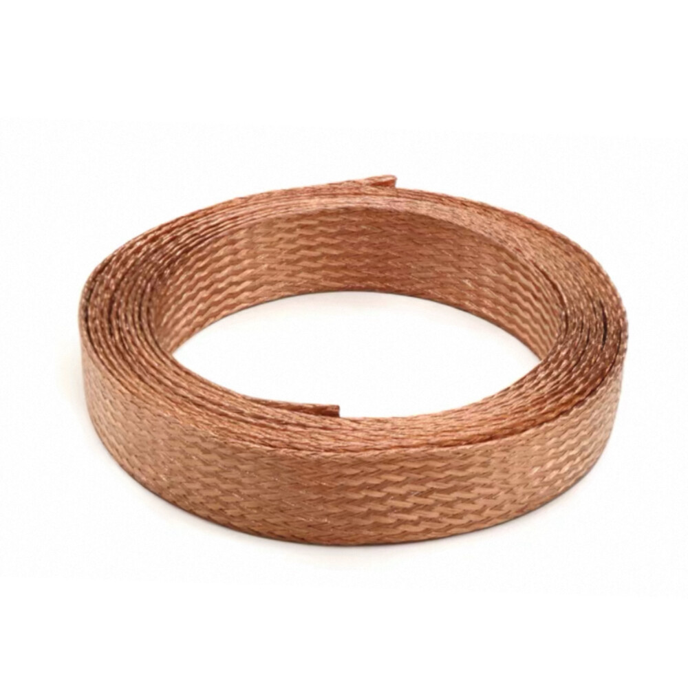 Pure Copper Braided Strap, Cross Section 0.0093 in², Length 16.4 ft