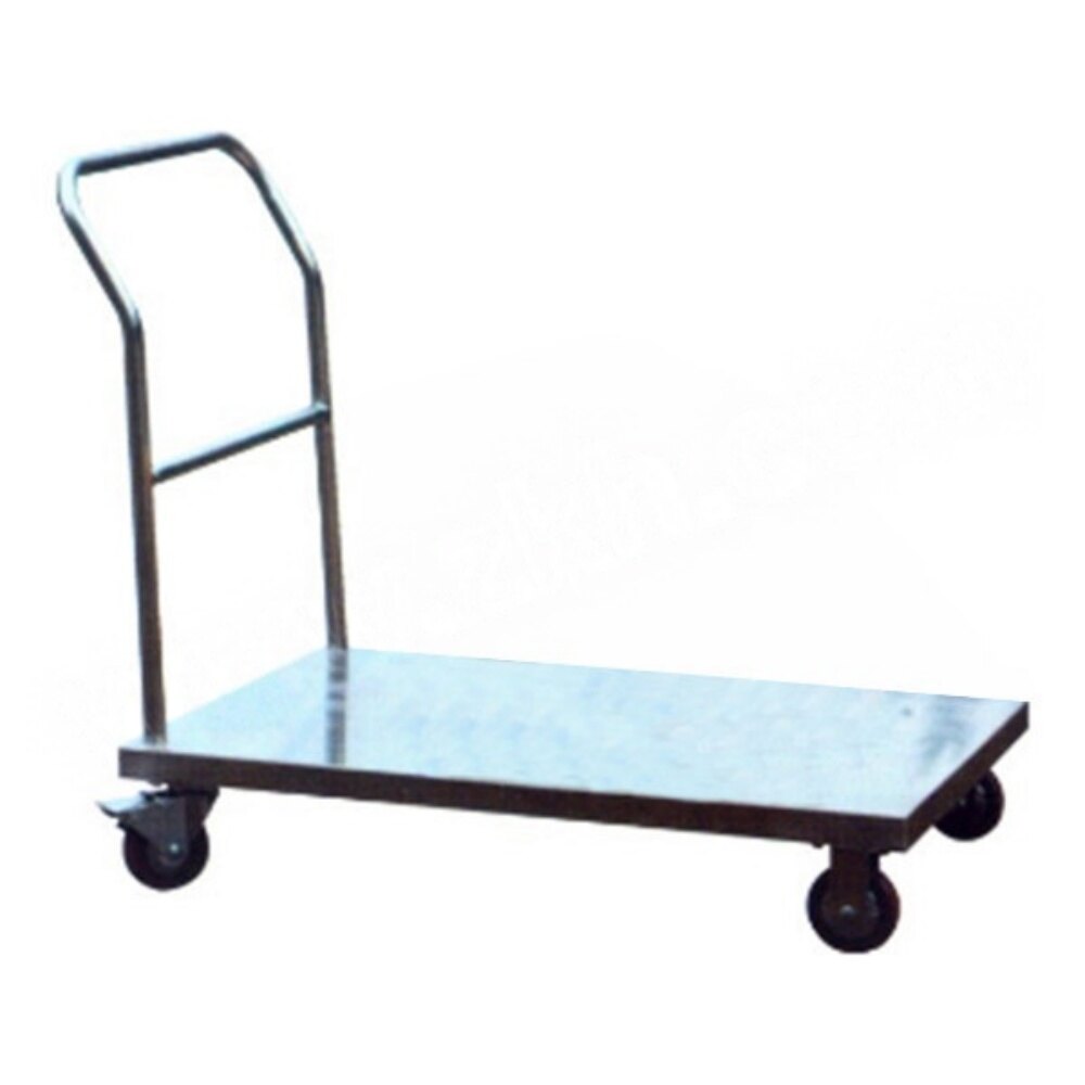 Stainless Steel Platform Cart, Single_Layer, Size 35.43 × 19.69 × 33.86 in, Rated Load 661 lb