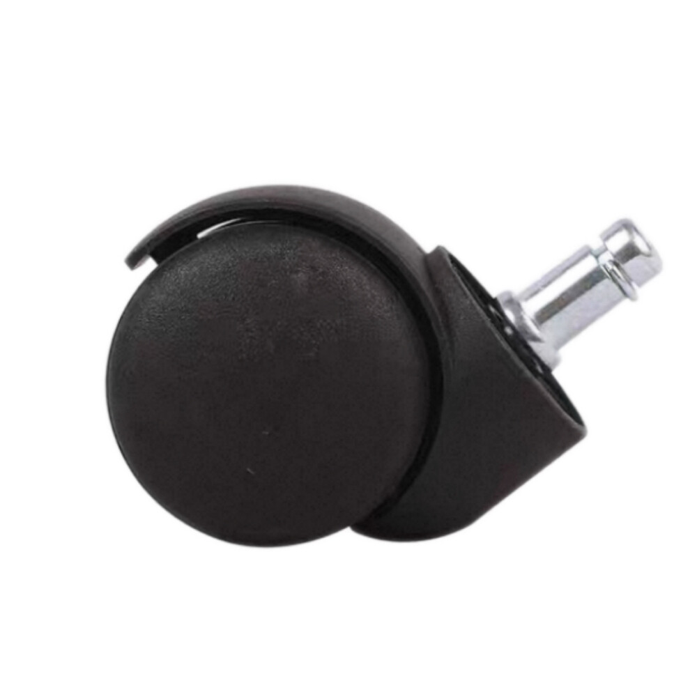 Office Chair Swivel Stem Caster, 2 in Wheel, Load 77 lb, Installation Height 2.44 in