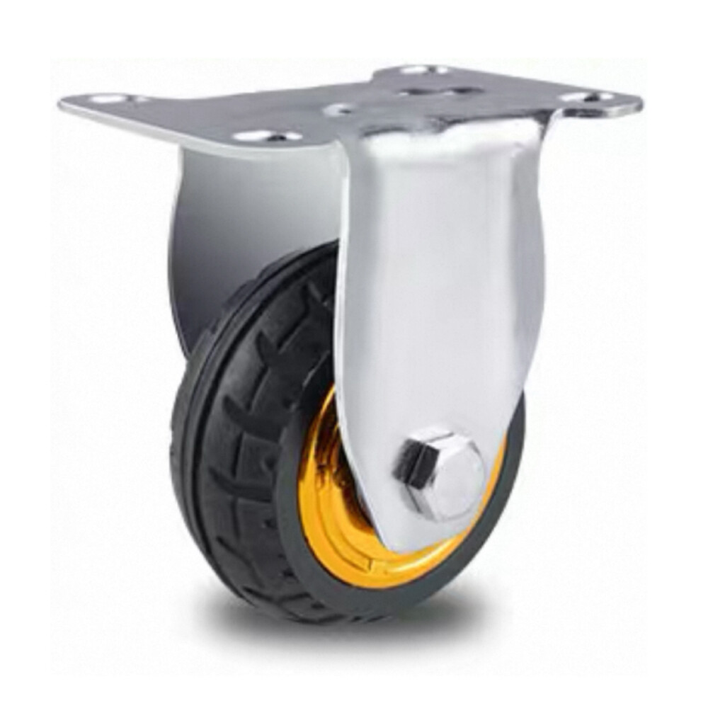 Heavy_Duty High_Elastic Caster, 8 in Swivel Wheel, Load 772 lb, Installation Height 9.06 in