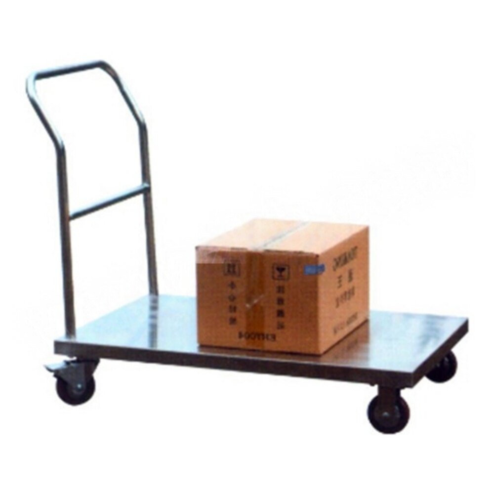Stainless Steel Platform Cart, Single_Layer, Size 39.37 × 27.56 × 35.43 in, Rated Load 661 lb