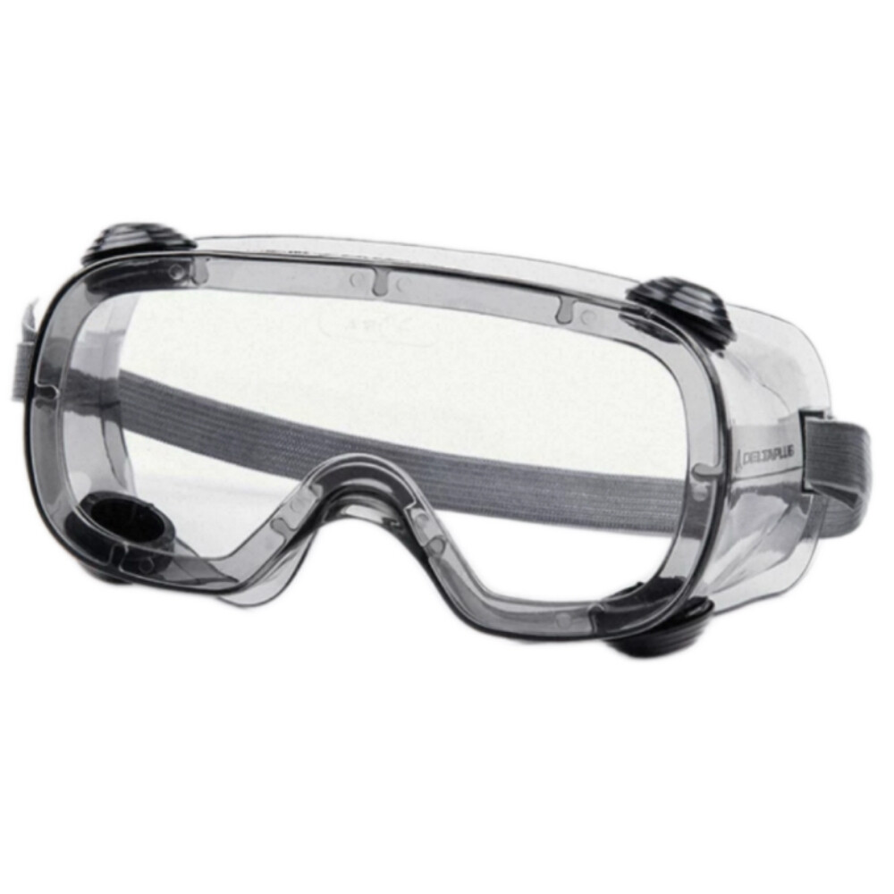 Transparent PC chemical resistant safety goggles 101124, liquid splash and impact resistant protective eyewear, Pkg Qty 2
