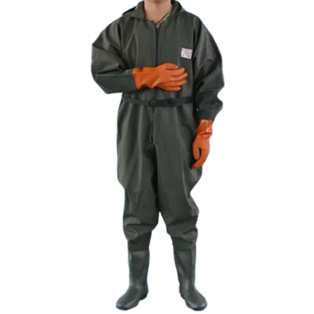 Gloves Style Full Body Waders, Green