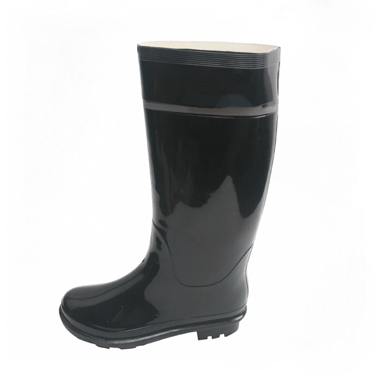 High_Calf PVC Rain Boots, Black