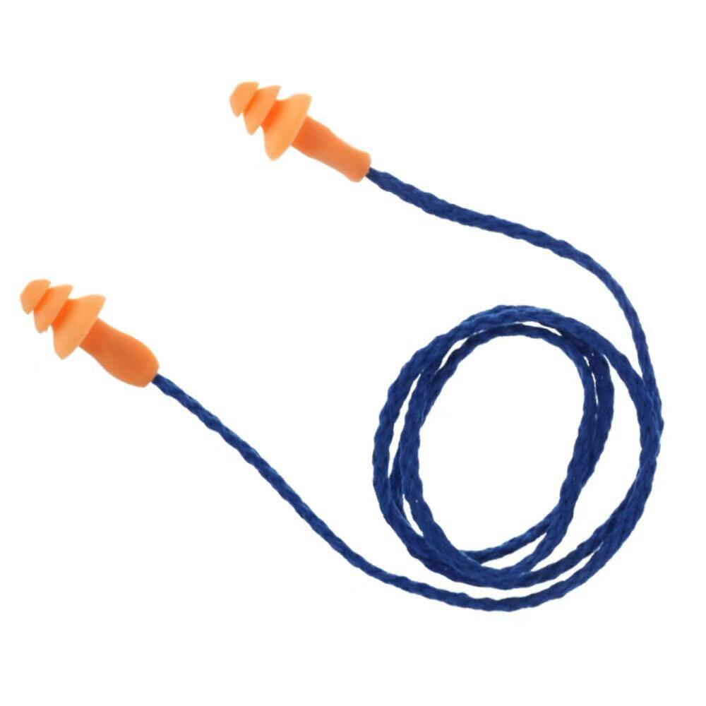 Christmas Tree Shape Earplugs, Universal Size, Orange, Corded, NRR 25 dB, SNR 32 dB