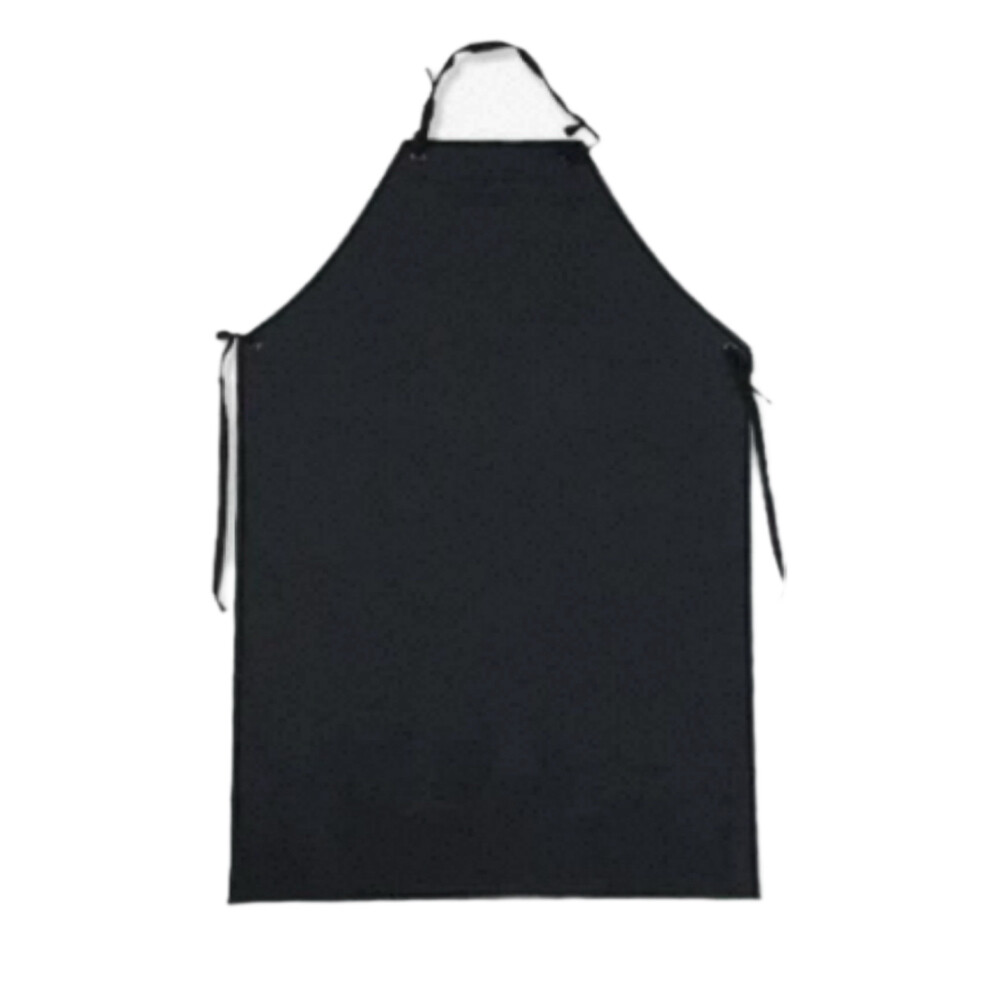 Cowhide Welding Apron, Black, Length 35.43 in, Width 27.56 in
