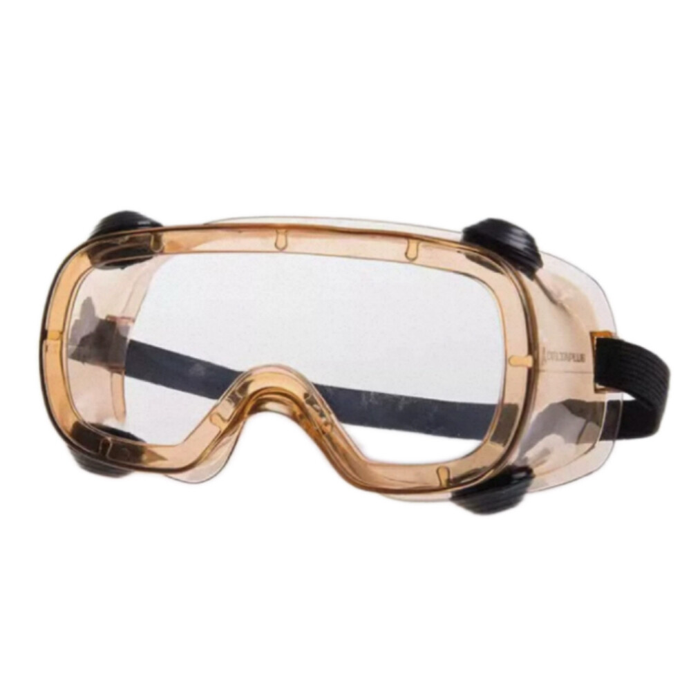 Transparent chemical resistant safety goggles 101100, acetate material, enhanced anti chemical protective eyewear, Pkg Qty 2