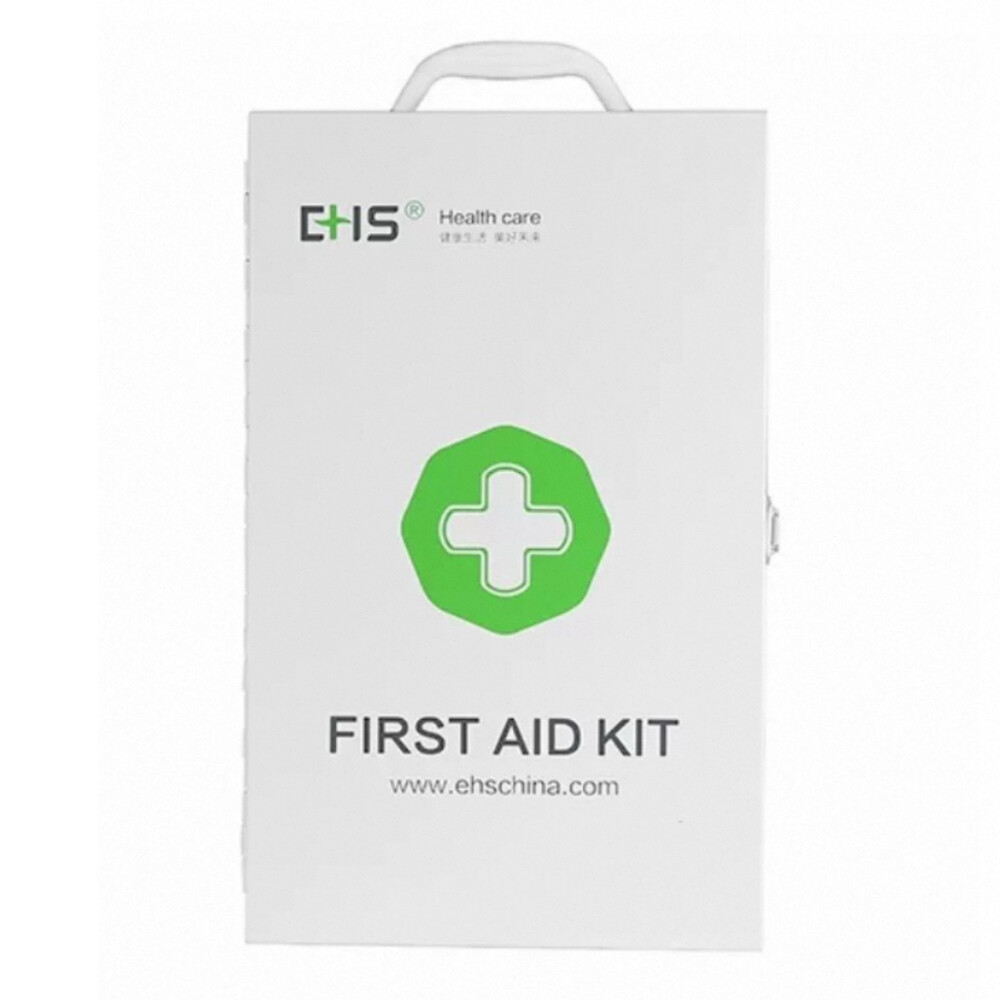 Metal First Aid Kit, Wall Mounted, Handheld, White, Contains Multiple Emergency Items, Size 9.4×4.3×15.2 in