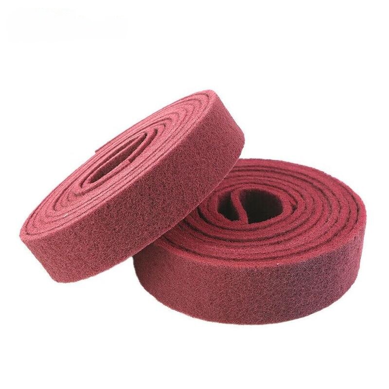 Industrial Cleaning Cloth, Nylon Fiber, Red, 4 in Width, 19 ft Length, 680 gsm, Reusable, Pkg Qty 3