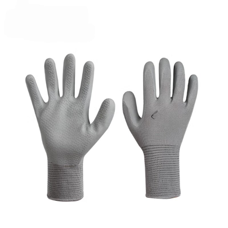 Waterproof Latex Coated Half Finger Gloves, Gray, Pkg Qty 20