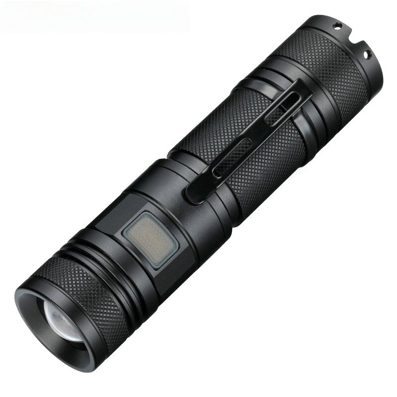 LED Rechargeable Flashlight, 1100 Lumens, 755 ft Beam Distance, Aluminum Alloy, IP46 Rated, Pkg Qty 3