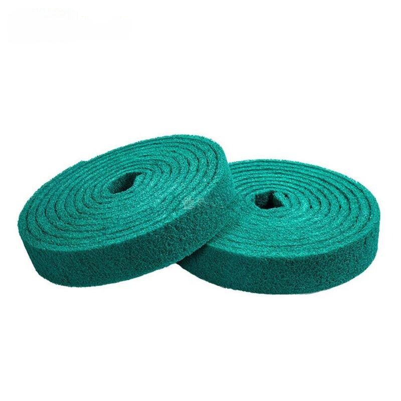 Industrial Cleaning Cloth, Nylon Fiber, Green, 4 in Width, 6 ft Length, 1451 gsm, Reusable, Pkg Qty 4