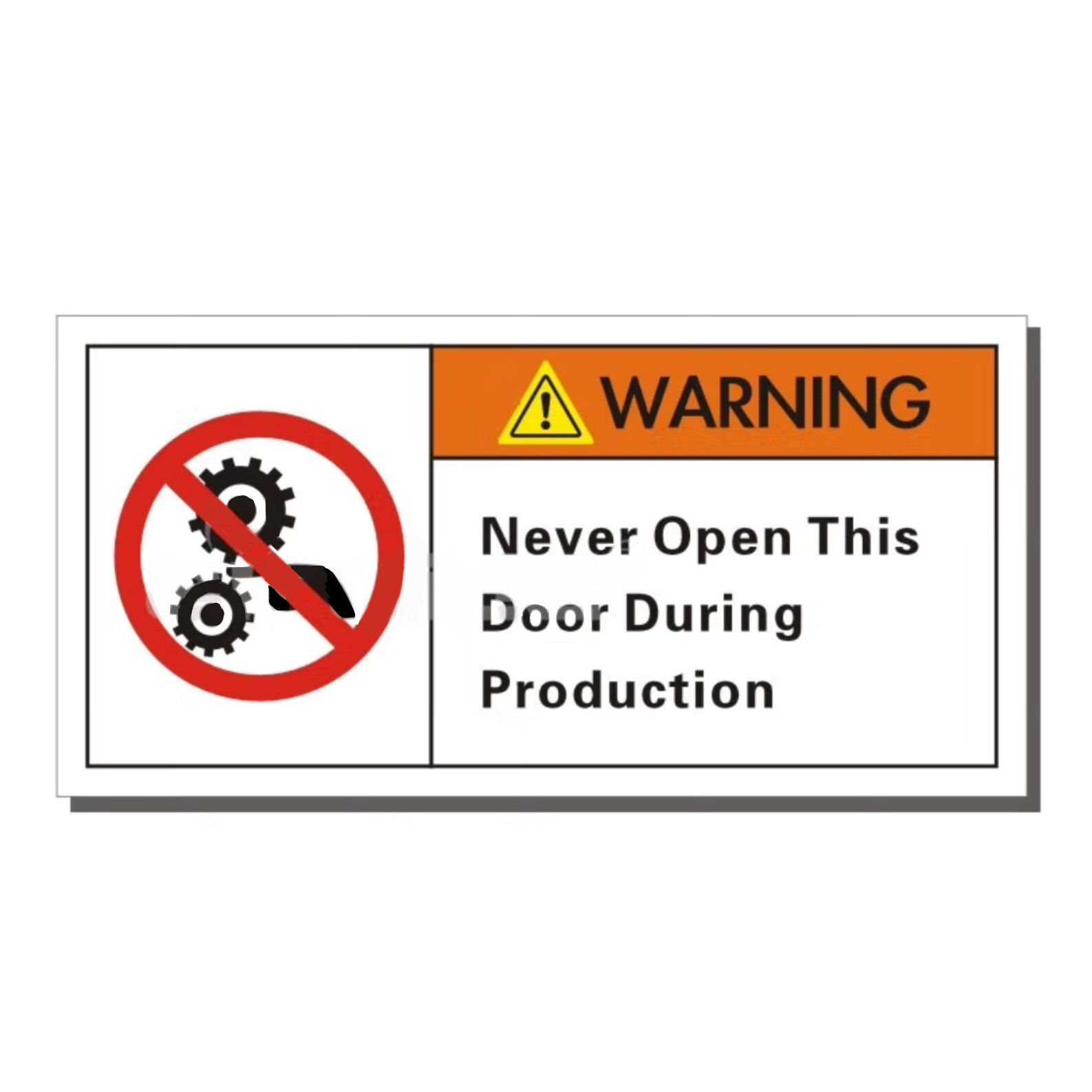 Industrial machinery safety warning sticker gear chain pinch hazard bilingual pack of twenty four