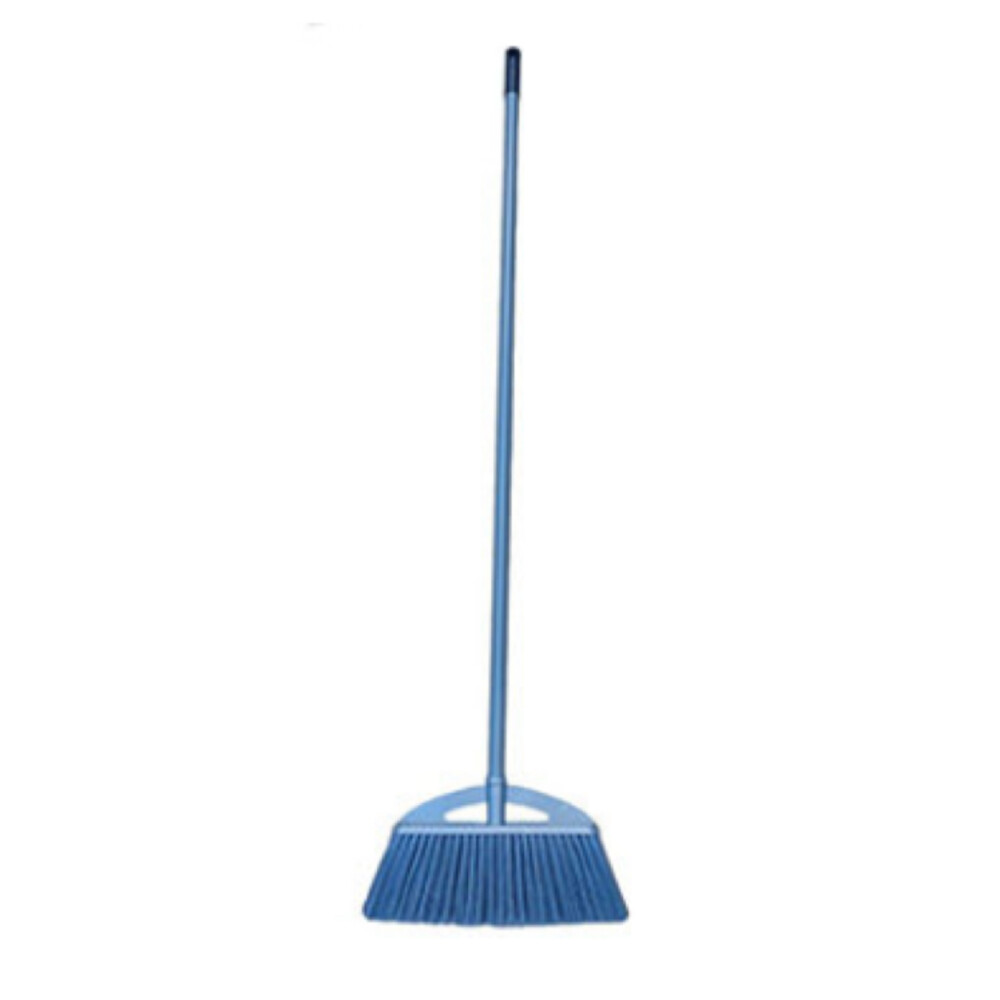 Plastic broom with painted handle, length 49.21 inch, head width 13.39 inch