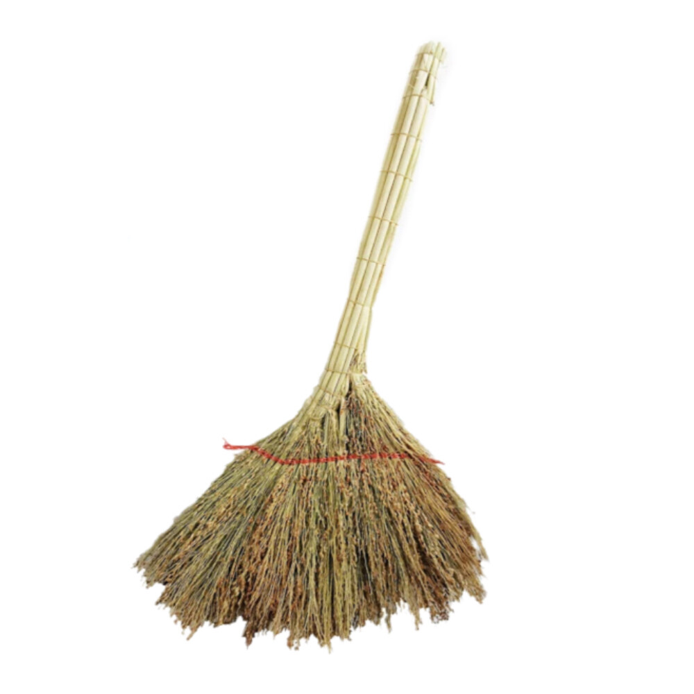 Sorghum broom, length 33.46 inch, width 17.72 inch