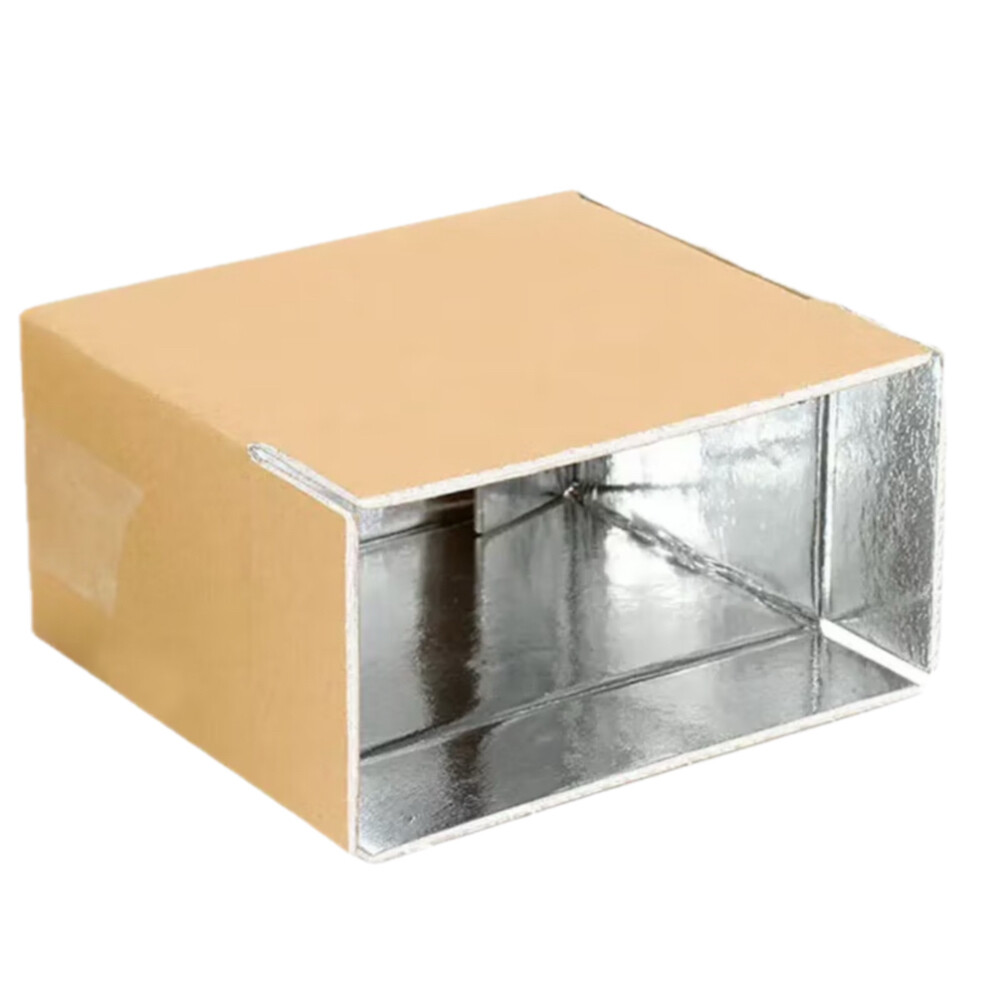 Insulated foam aluminum foil box length fourteen point one seven inch width seven point six eight inch height nine point eight four inch