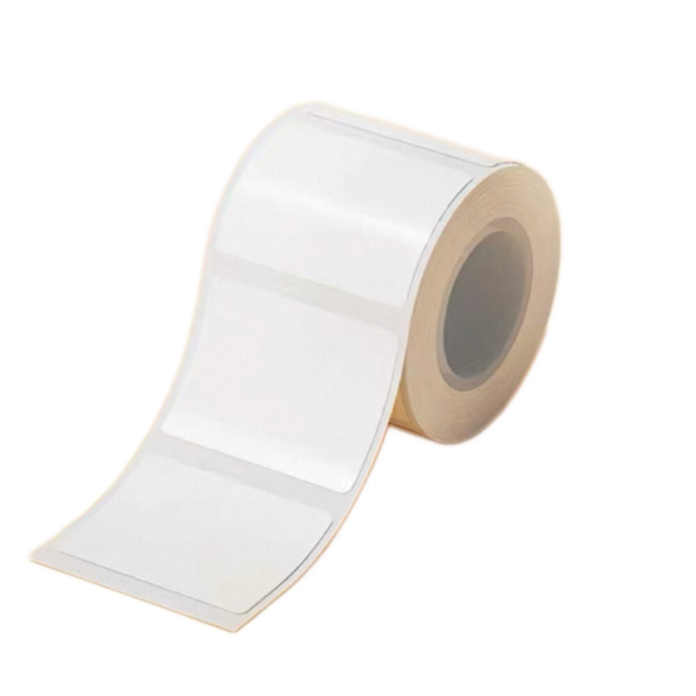 Thermal cable label F type blue width zero point nine eight inch length three point zero seven inch one hundred labels per roll