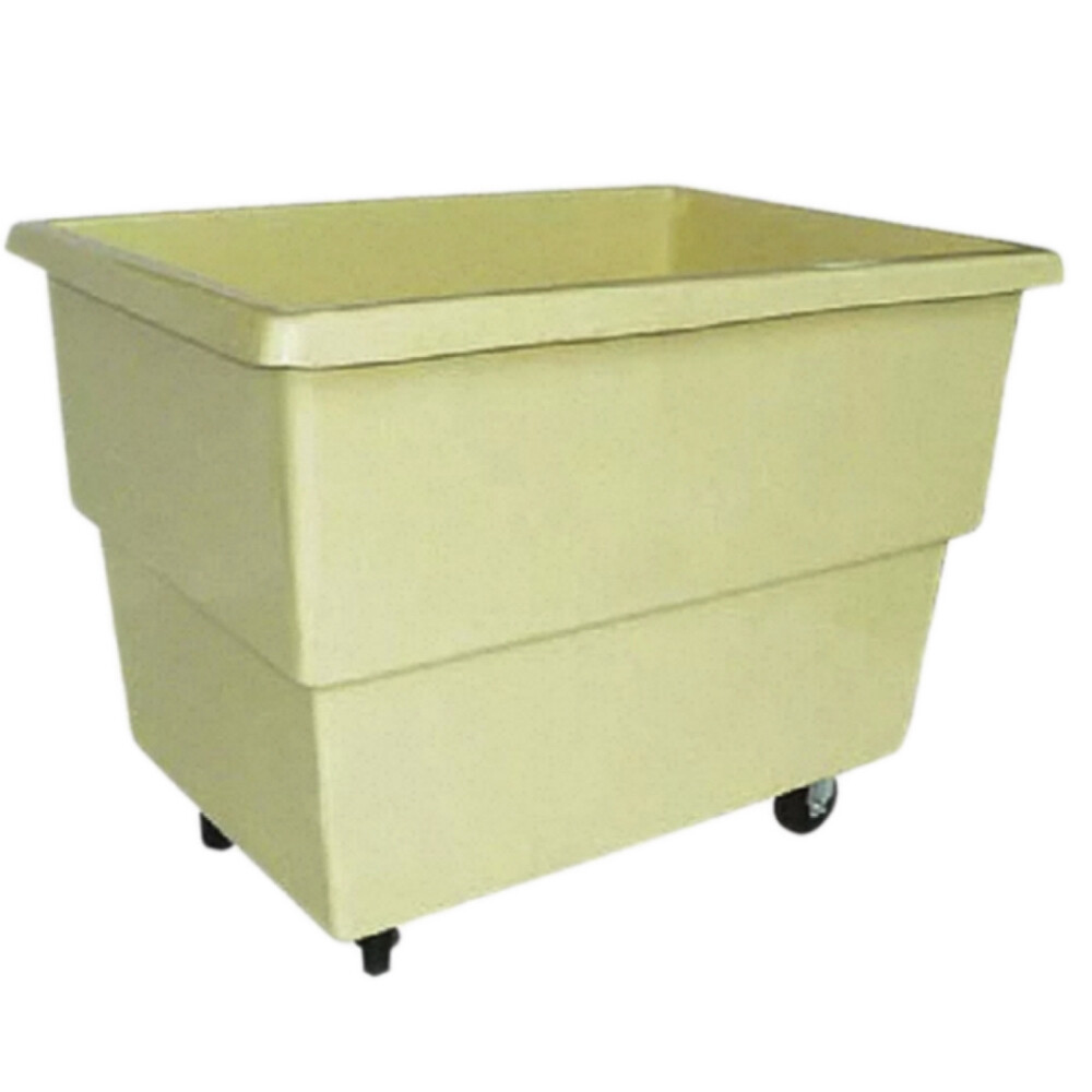 Large FRP linen cart for commercial cleaning length forty seven point two four inch width thirty one point five inch height thirty two point two eight inch