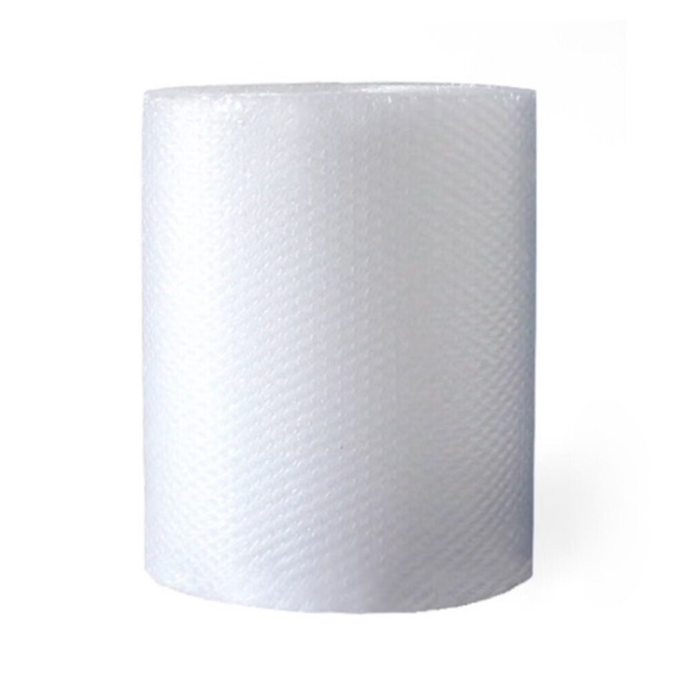 Bubble packaging film roll, width three point nine four inch, length thirty eight point two eight yard, bubble diameter zero point three nine inch