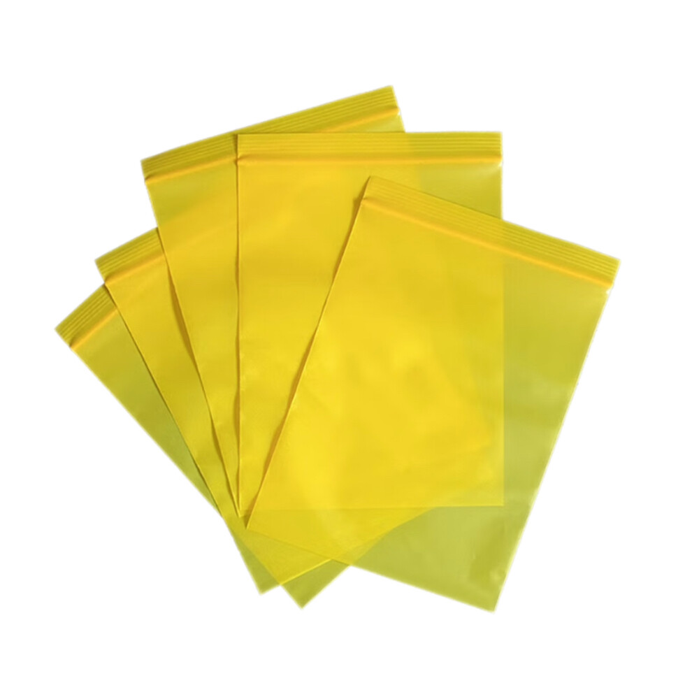 VCI rust inhibitor self sealing bag, yellow, length twenty seven point five six inch, width nineteen point six nine inch, height twenty seven point five six inch, one hundred pieces