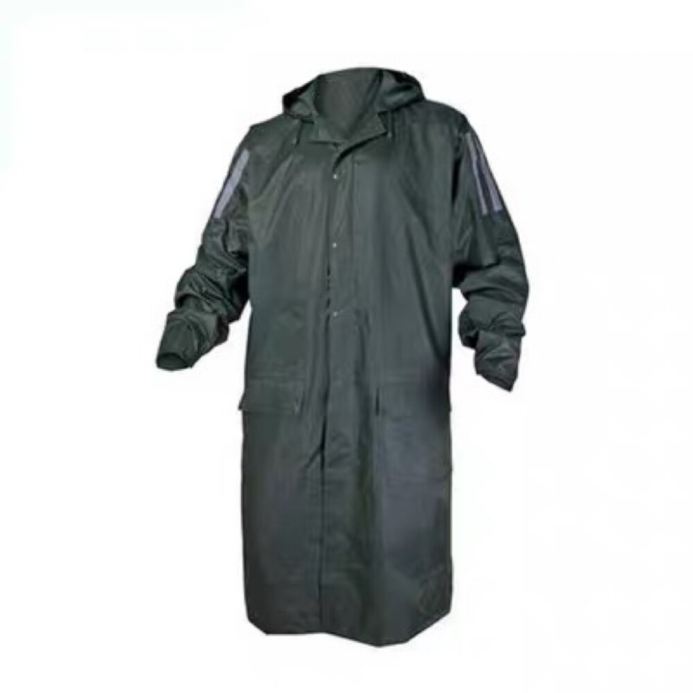 One piece polyester raincoat, model 407007, green