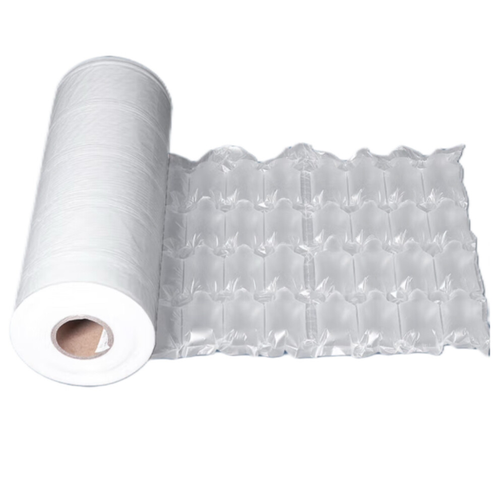 Four section inflatable bubble bag roll, tearable, single sheet width fifteen point seven five inch, height nine point eight four inch, length three hundred twenty eight point zero eight yard