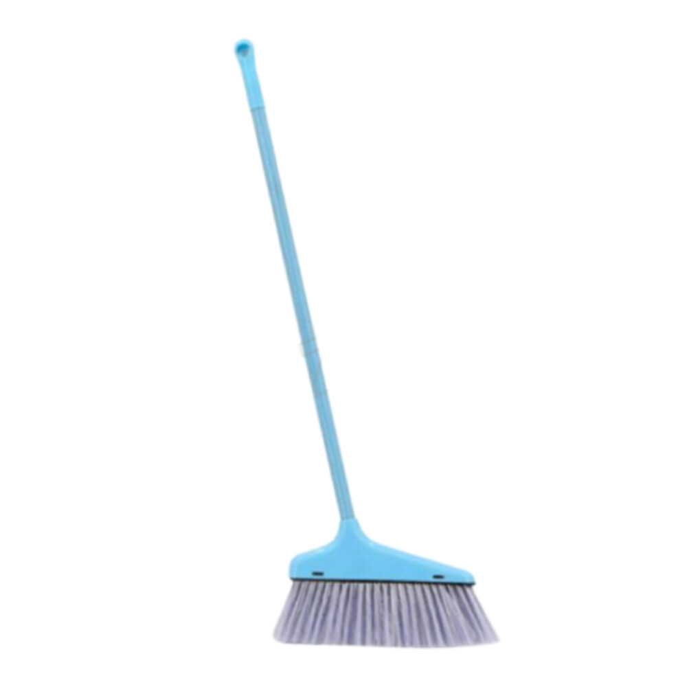 Economical plastic broom, head width 9.84 inch, pole length 25.59 inch, random color