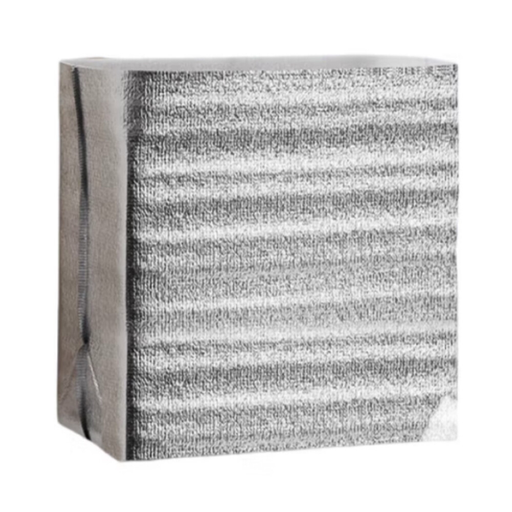 Insulated thermal bag, silver, length thirteen point three nine inch, width nine point four five inch, height thirteen inch, pack of five