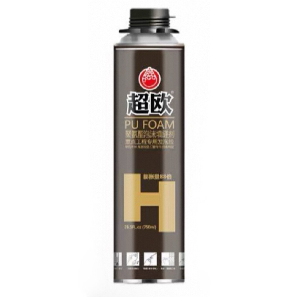 Polyurethane foam sealant, gun integrated type, volume 25.36 fluid ounce per bottle