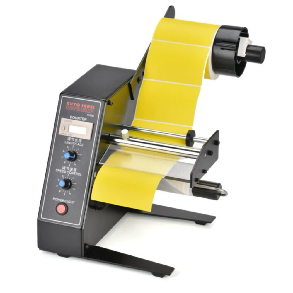 Automatic label dispenser, model X 100, label width from 0.20 inch to 3.94 inch