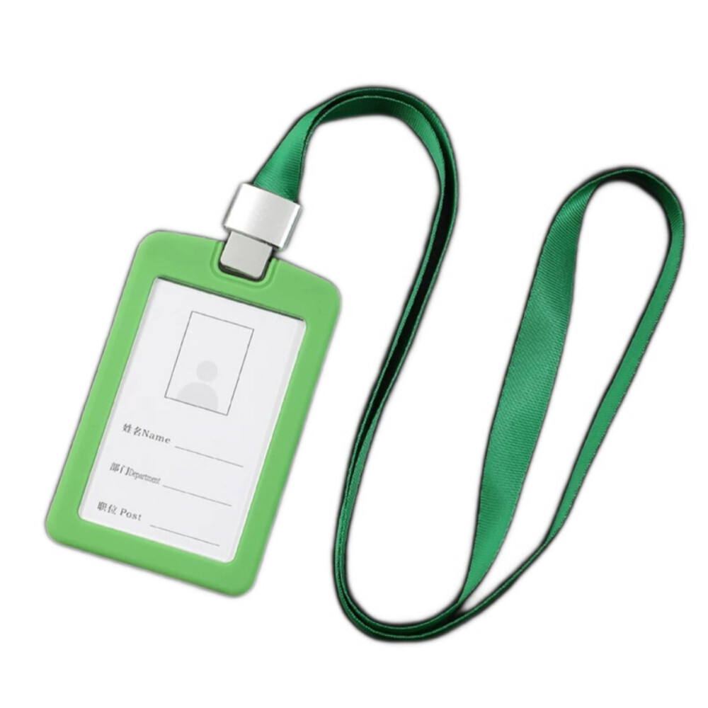 ID badge holder, model QS 1620G, plastic material, outer frame length 4.33 inch, width 2.76 inch, with lanyard, pink