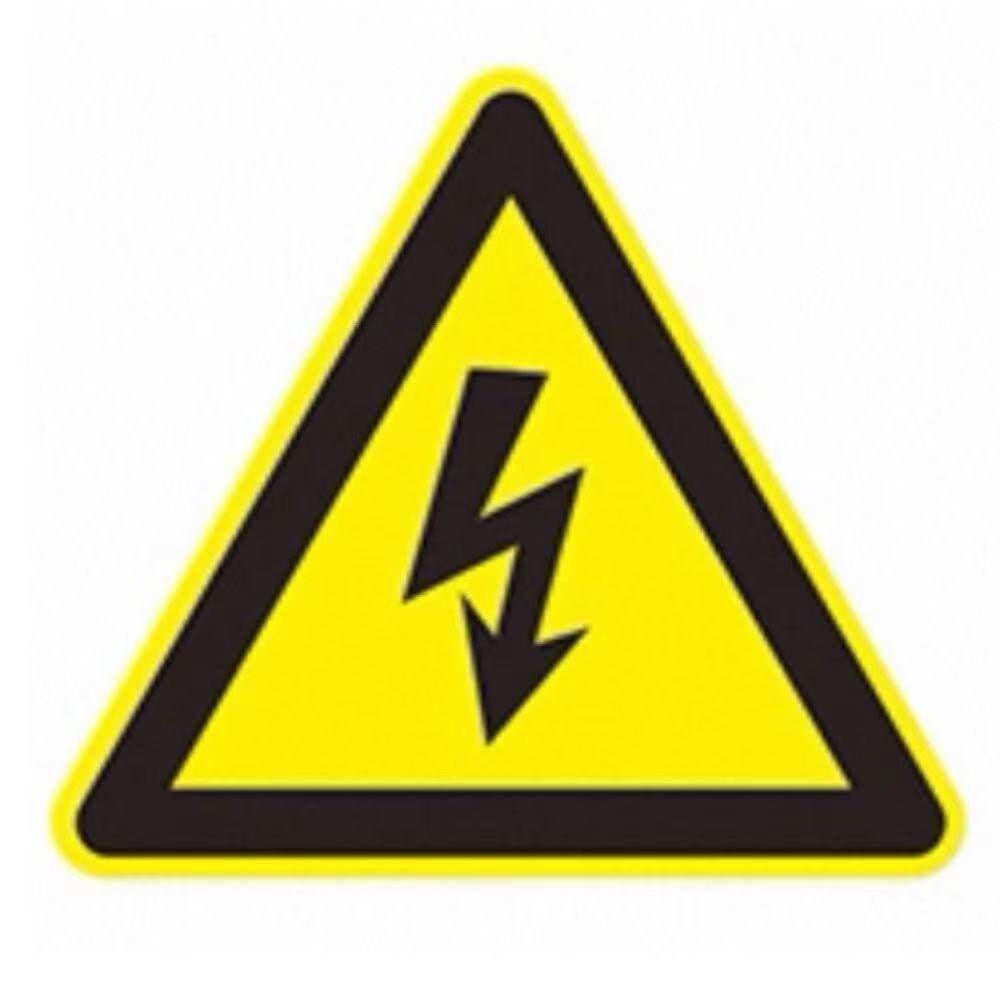 Electric shock warning label safety sign sticker, model ELE K010, equilateral triangle, size 4.00 inch, Pkg Qty 20