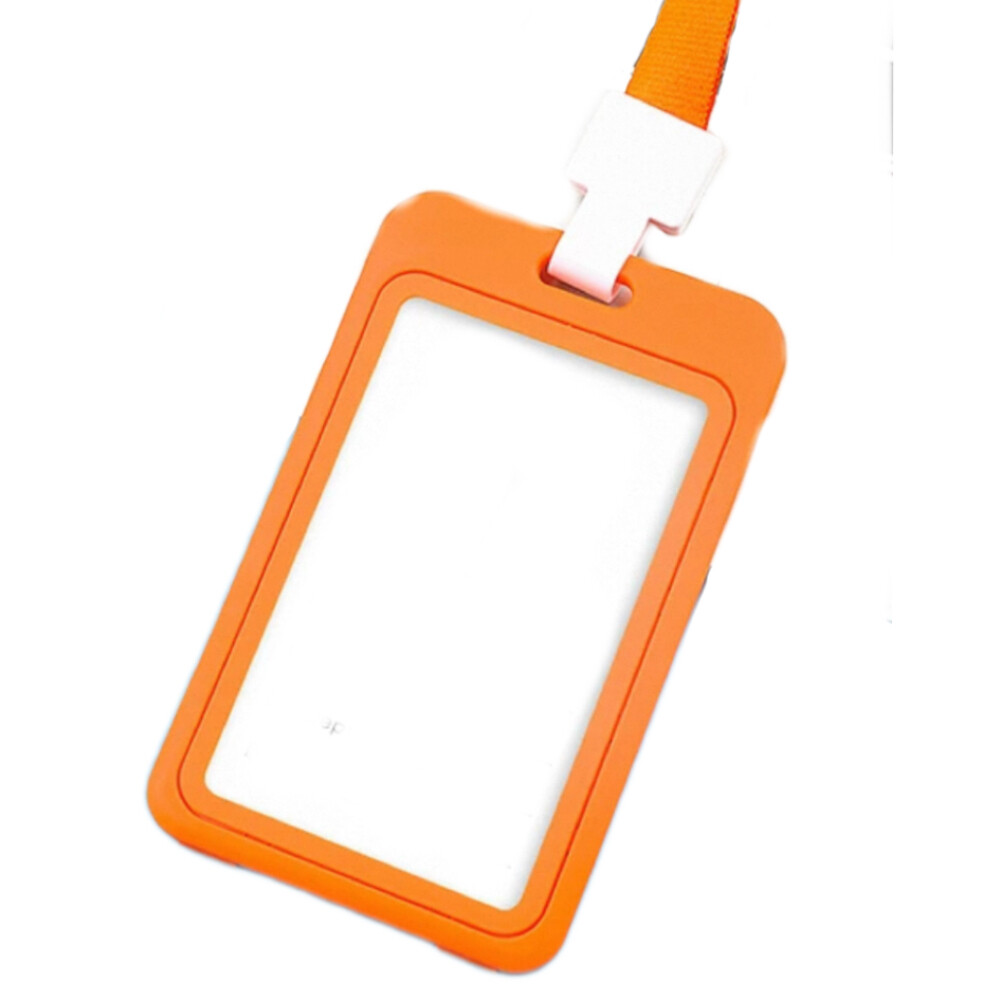 ID badge holder, model QS 1620J, plastic material, outer frame length 4.33 inch, width 2.76 inch, with lanyard, light blue
