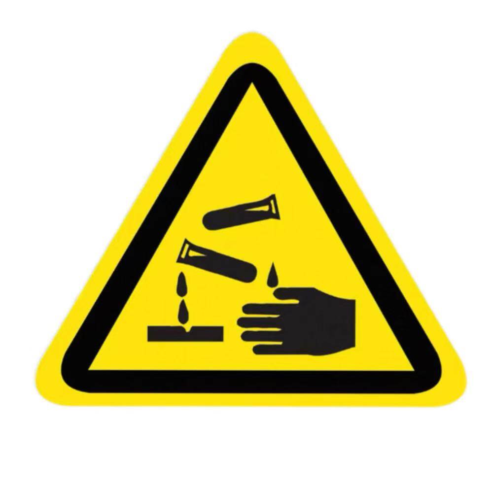 Biohazard warning sign chemical safety label sticker, model CH K002, equilateral triangle, size 2.00 inch, Pkg Qty 5