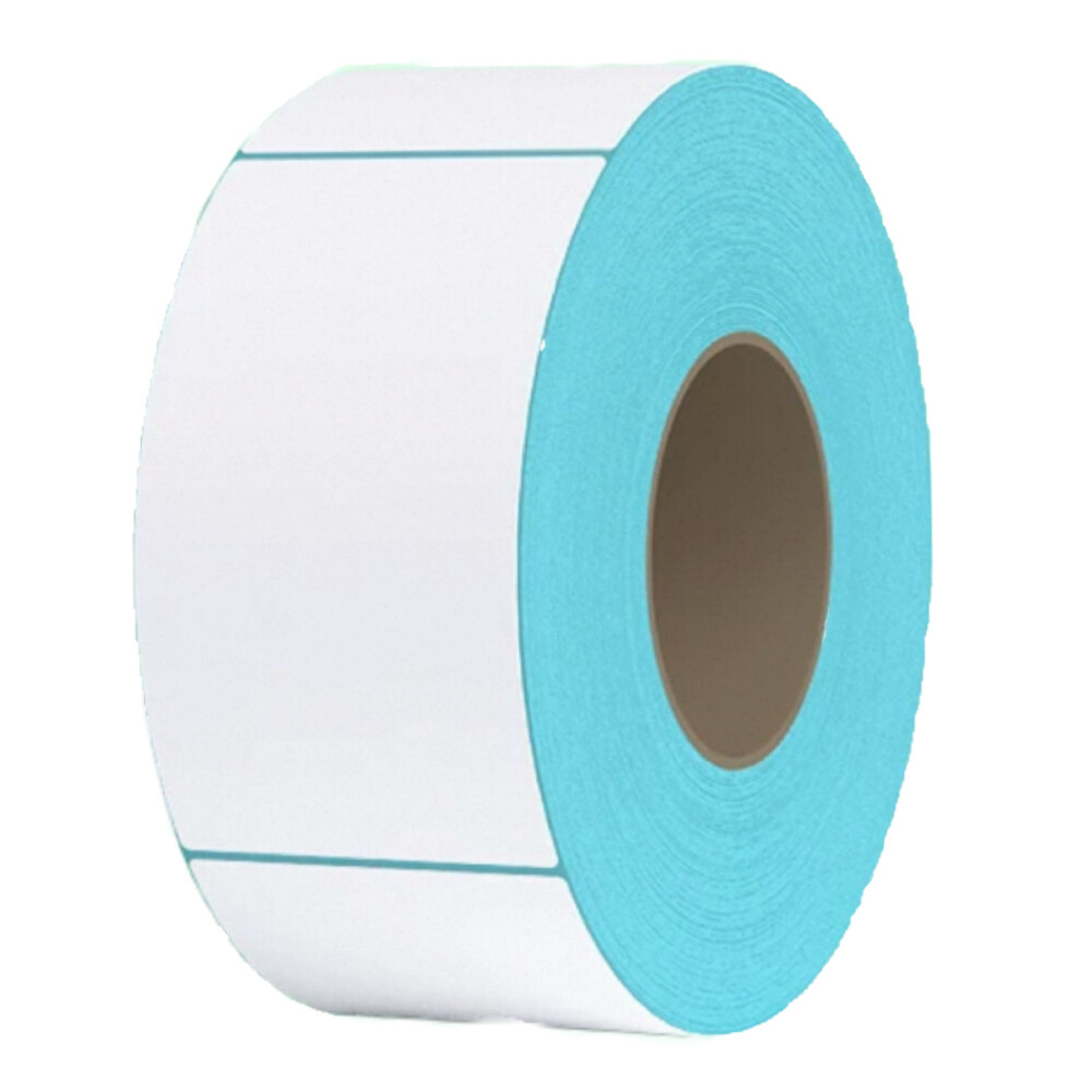 Coated paper label, length 2.40 inch, width 0.80 inch, 500 sheets per roll, Pkg Qty 3 rolls