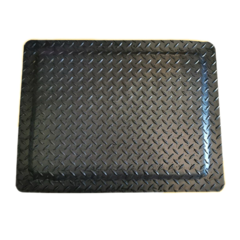 Anti fatigue and anti static floor mat, model ASAFH20B, length 23.62 inch, width 35.43 inch, thickness 0.79 inch, black