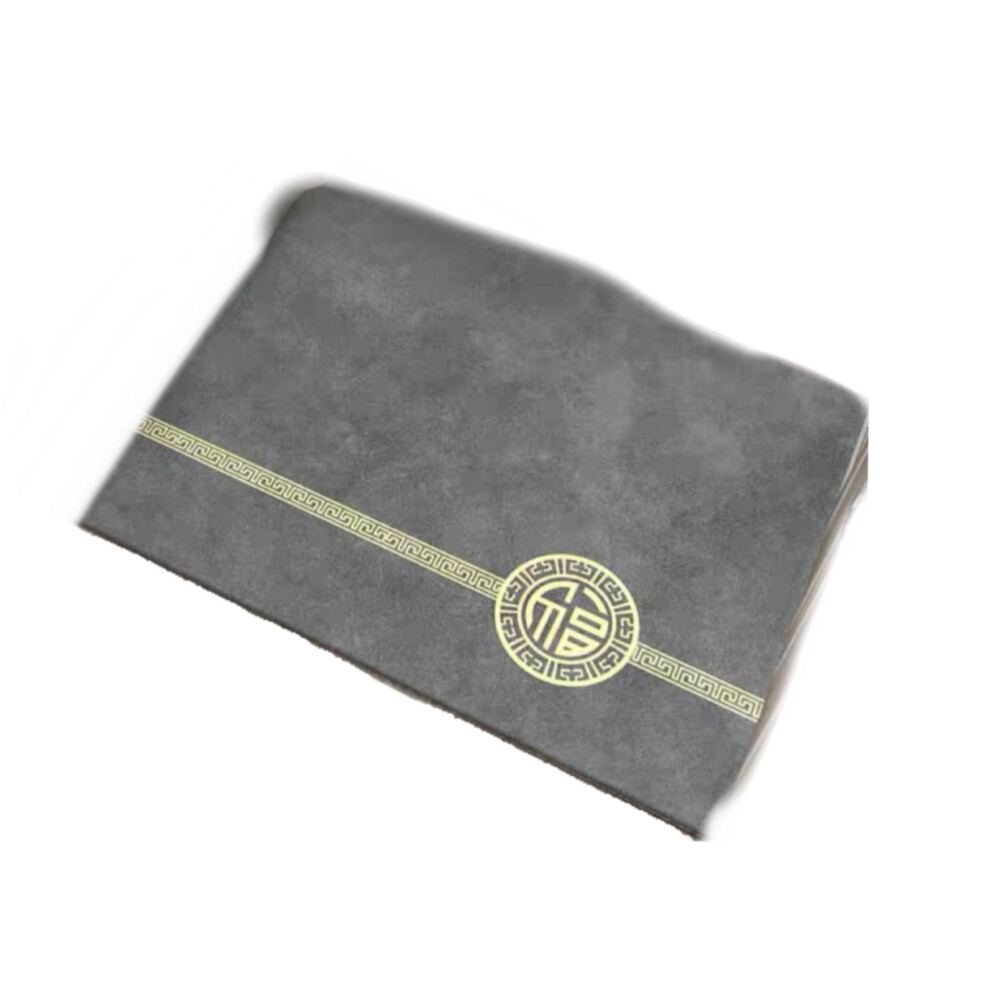 Entryway door mat, gray lucky bear pattern, wash free, anti slip, cuttable, length 47.24 inch, width 31.50 inch