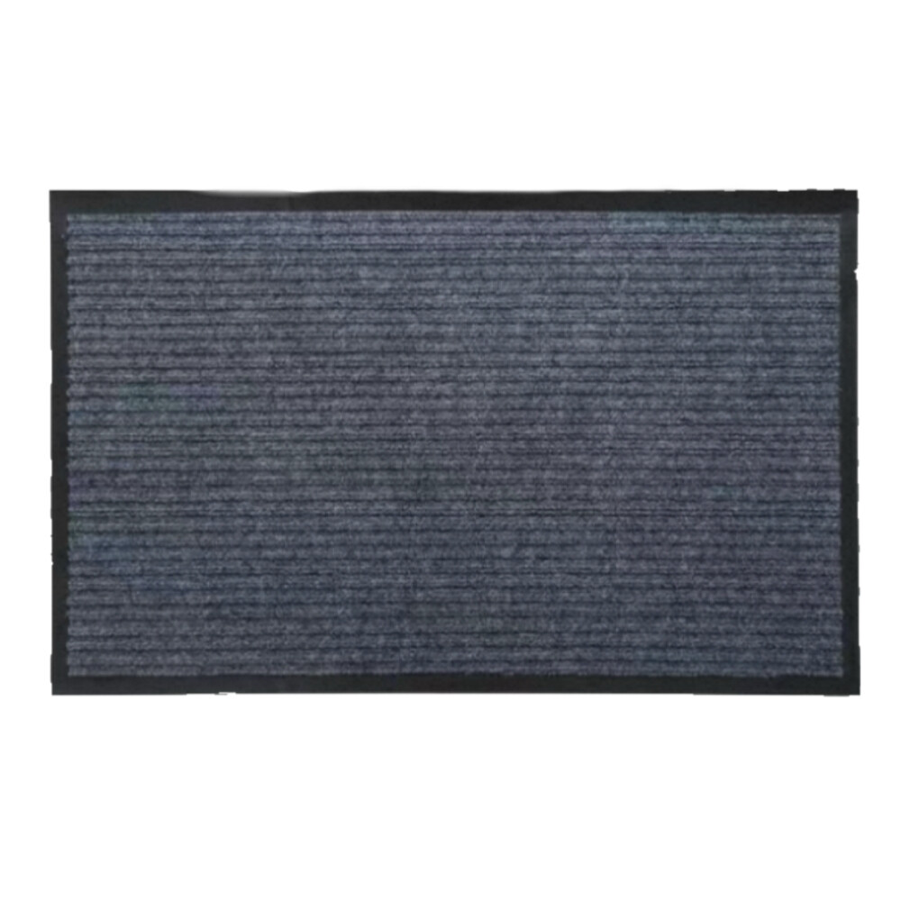 Double striped anti slip mat, gray, for doorway, commercial use, home use, length 31.50 inch, width 19.69 inch
