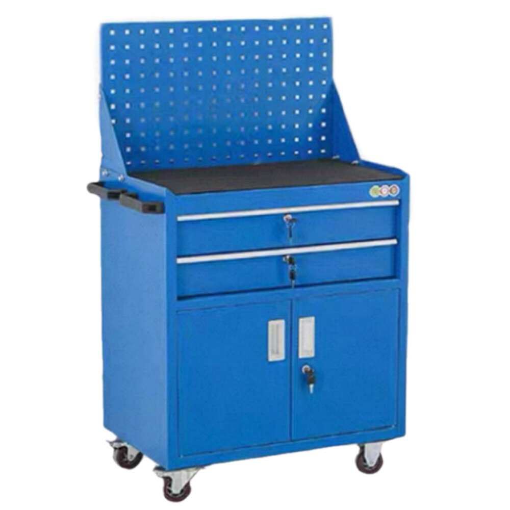Tool cart with pegboard, JI261, two drawers, length 24.80 inch, width 15.75 inch, height 47.24 inch, load capacity 110.23 pound