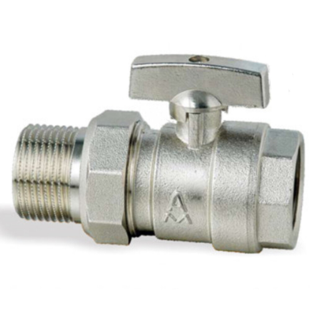 Brass Male Female Threaded Ball Valve, DN15, 0.59 in Nominal Diameter, 16 bar Nominal Pressure