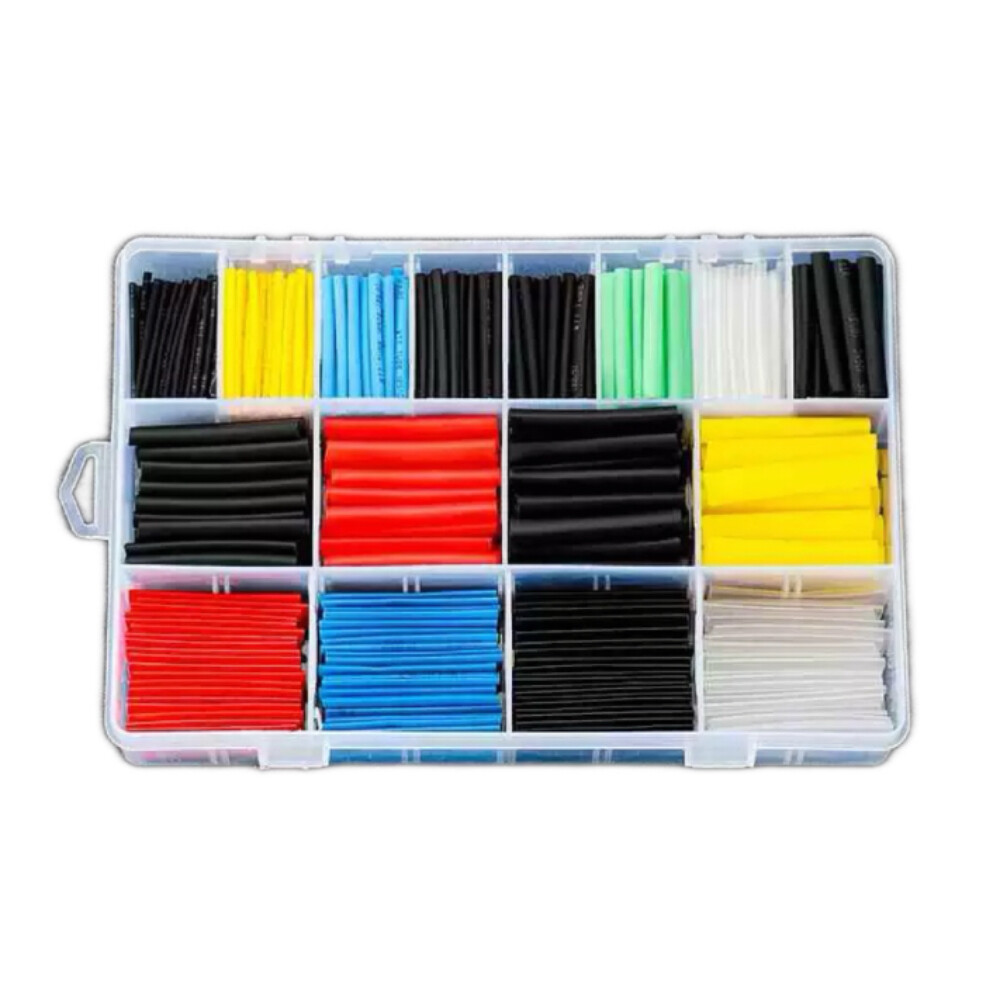 Heat shrink tubing kit, multiple colors, shrink ratio two to one, shrink size 0.39 inch, Pkg Qty 580